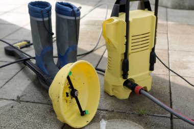 Yüksek basınçlı su kirli Teras temizlemek için temizleyici