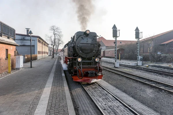 Stara Lokomotywa Parowa Stacji Wernigerode — Zdjęcie stockowe