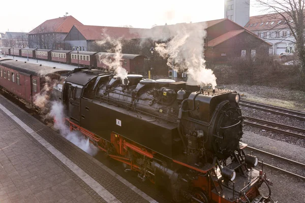 Alte Dampflokomotive Bahnhof Wernigerode — Stockfoto