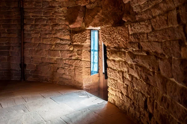 Sunlight Shines Window Old Castle — Stock Photo, Image