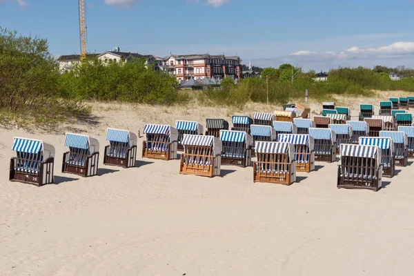Muchas Sillas Playa Día Soleado Mar Báltico — Foto de Stock
