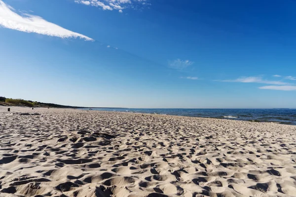 Ίχνη Στην Άμμο Στη Βαλτική Θάλασσα — Φωτογραφία Αρχείου