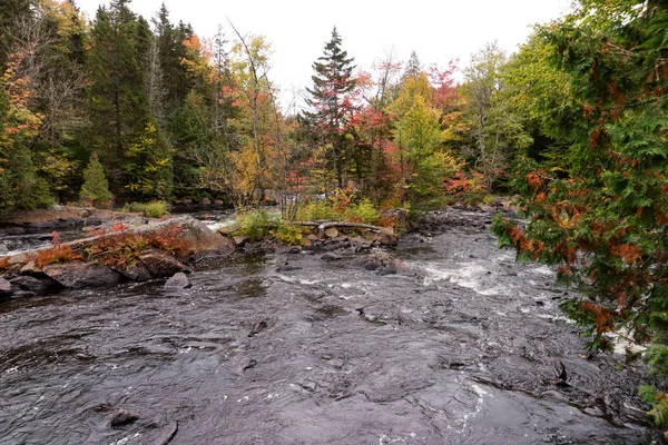 Vista Del Río Diable Parque Nacional Mont Tremblant Quebec Canadá — Foto de Stock