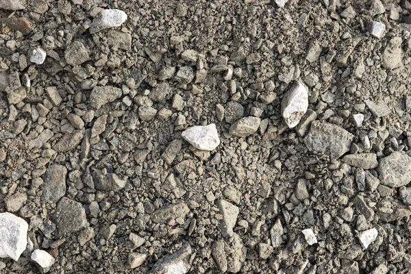 Сірі Гравійні Камені Підземки Дорожньому Будівництві — стокове фото