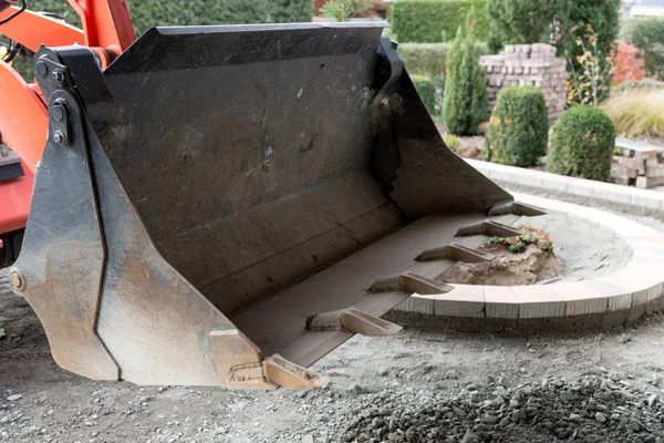 Cubo Excavadora Pesada Cucharada Una Excavadora — Foto de Stock