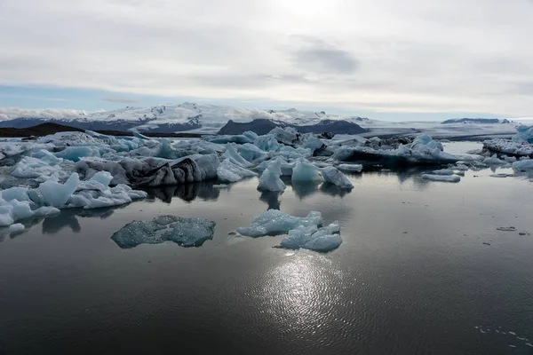 Pohled Ledovcovou Lagunu Jkulsarlon Islandu — Stock fotografie