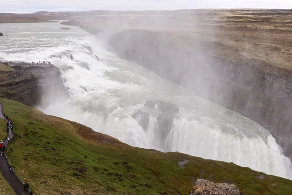 Atemberaubende Landschaft Des Gullfoss Wasserfalls Island Europa — Stockfoto