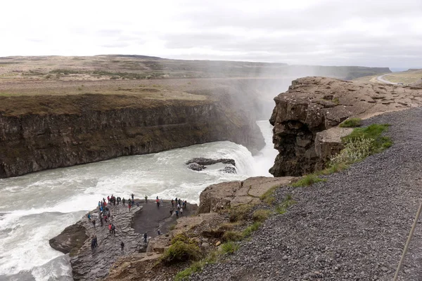 Niesamowita Sceneria Wodospadu Gullfoss Islandii Europa — Zdjęcie stockowe