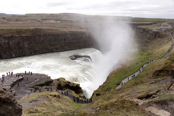 Niesamowita Sceneria Wodospadu Gullfoss Islandii Europa — Zdjęcie stockowe