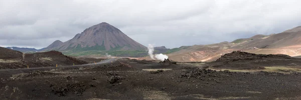 Panoramic Image Typical Volcanic Landscape Iceland Europe — Stockfoto