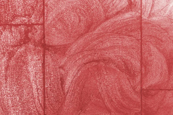 サイドウォークスラブ赤チョークで塗装 赤いチョークの背景 — ストック写真