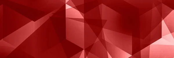 Sfondo Poligonale Moderno Rosso Panoramico Design Grafico Minimale Modello Poligonale — Foto Stock