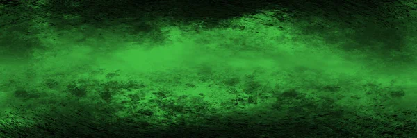 Astratto Sfondo Verde Nero Panoramico Con Spazio Copia — Foto Stock