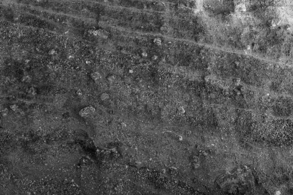Close Van Donkere Rock Achtergrond Zwarte Ruwe Stenen Textuur Achtergrond — Stockfoto