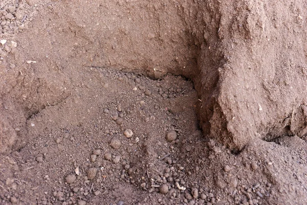 土の構造が閉まります 茶色の地の質感 — ストック写真