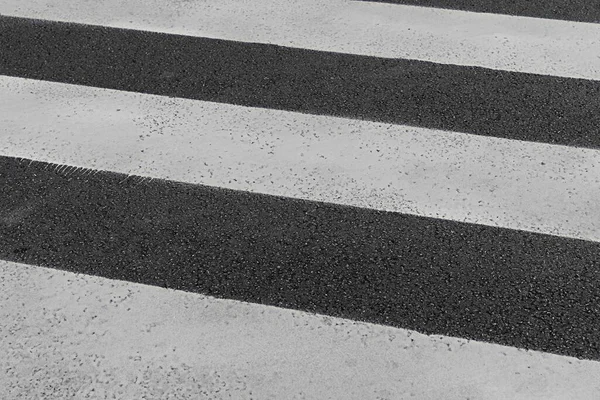 Schwarze Und Weiße Streifen Auf Der Straße Textur Hintergrund — Stockfoto