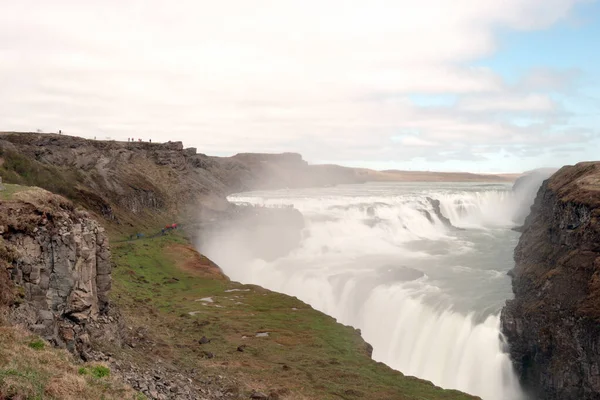 Długa Ekspozycja Wodospadu Gullfoss Islandii Europa — Zdjęcie stockowe
