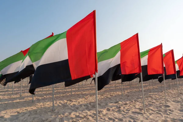 Uae National Day Celebration Flags City Dubai — Stock Photo, Image
