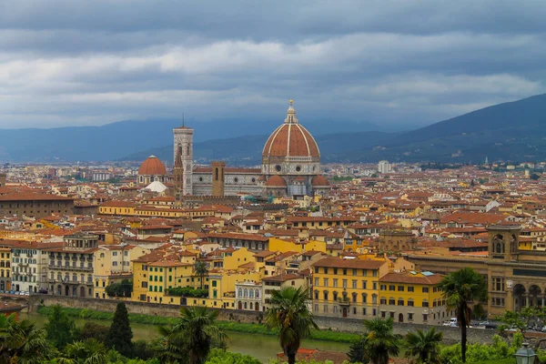 Veduta Aerea Firenze Bellissima Città Vecchia Ricca Edifici Storici Cattedrali — Foto Stock