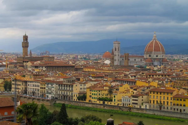 Veduta Aerea Firenze Bellissima Città Vecchia Ricca Edifici Storici Cattedrali — Foto Stock