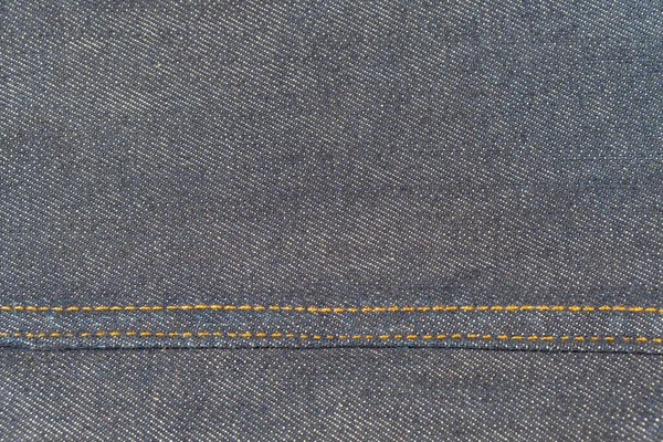 Kék Farmer Textúra Varrattal Szöveten Háttérrel — Stock Fotó