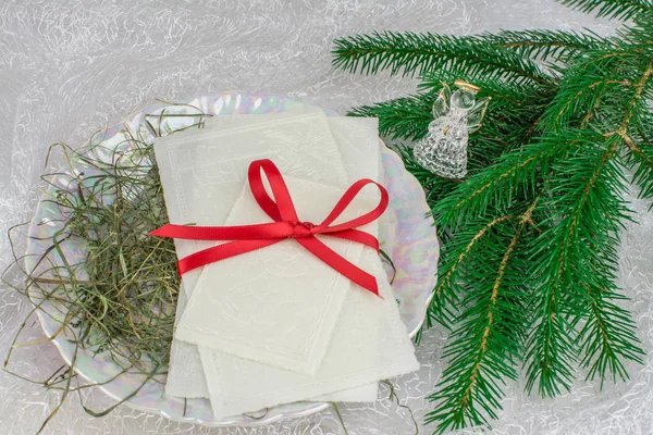 Traditional East European Christmas Eve Wafers Decoration — Stock Photo, Image