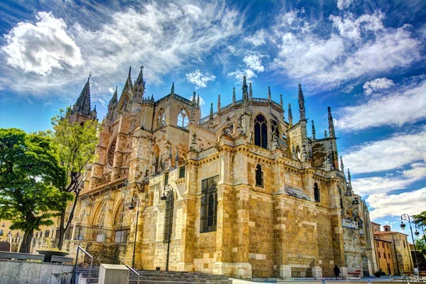 Catedral de Leon. Espanha . Imagens Royalty-Free