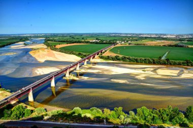 Tagus Nehri Santarem. Portekiz.
