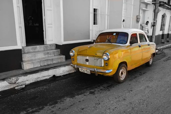 Vintage Car Seen Cuban City Trinidad City Declared World Heritage — Stock Photo, Image