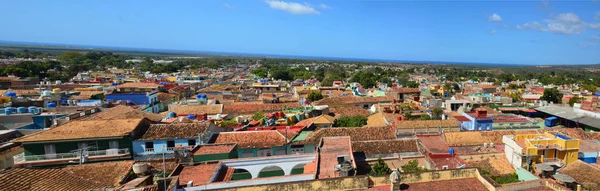 Panorama Kubańskiego Miasta Trynidad Kolorowymi Domami Jest Lista Światowego Dziedzictwa — Zdjęcie stockowe