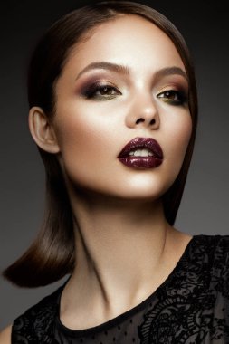 Parlak makyaj ile Beautyful Kız