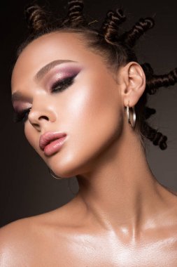 güzel kadının moda portre.