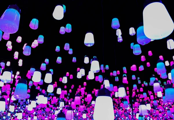 TeamLab museum in Tokyo, lights and colors