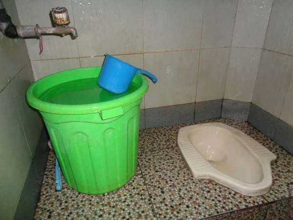 Kediri August 2019 East Java Indonesia Traditional Dirty Toilet Can — Stockfoto