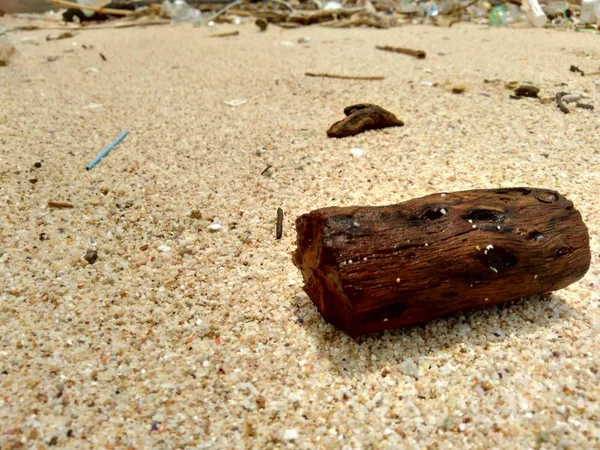 Lixo Praia Faz Com Que Pareça Sujo Confuso Poluição Porque — Fotografia de Stock