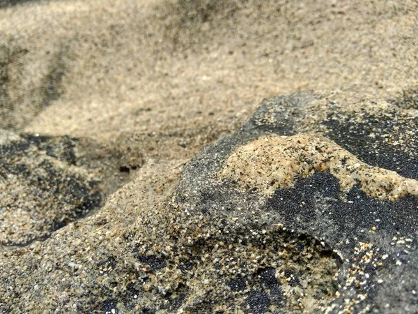 Areia Água Rocha Fundo Natural — Fotografia de Stock