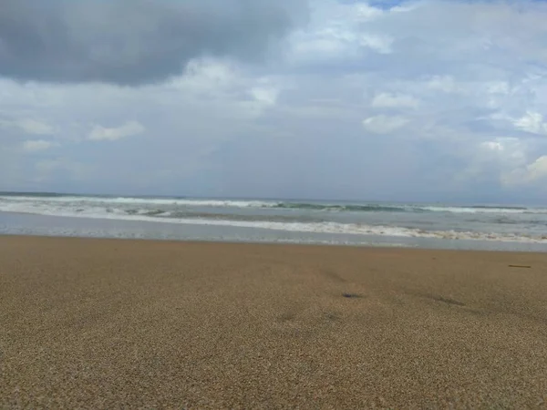 Hermosa Playa Con Fondo Natural Buen Lugar Para Pasar Unas — Foto de Stock