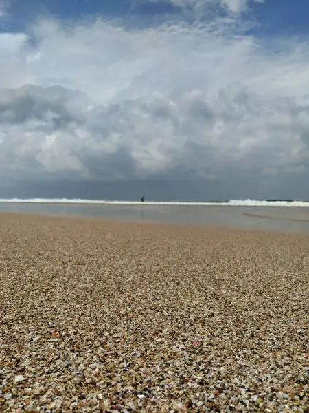 Prachtig Strand Met Natuur Achtergrond Goede Plek Een Vakantie Door — Stockfoto