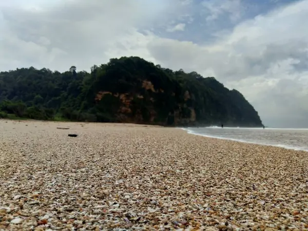 Schöner Strand Mit Naturhintergrund Guter Ort Für Einen Urlaub — Stockfoto
