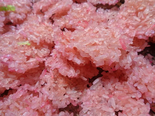 Raw Verde Rosa Rengginang Rengginang Una Galleta Arroz Gruesa Indonesia — Foto de Stock