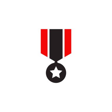 Madalya simgesi logo tasarım vektör şablonu