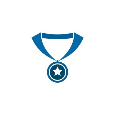 Madalya simgesi logo tasarım vektör şablonu