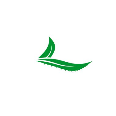 Aloe vera bitki logo tasarım vektörü şablonu