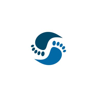 Palm foot simge logo tasarım şablonu