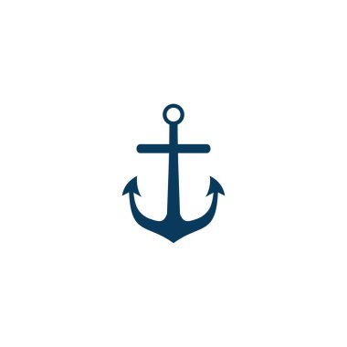 Anchor logo ikon tasarım vektör şablonu