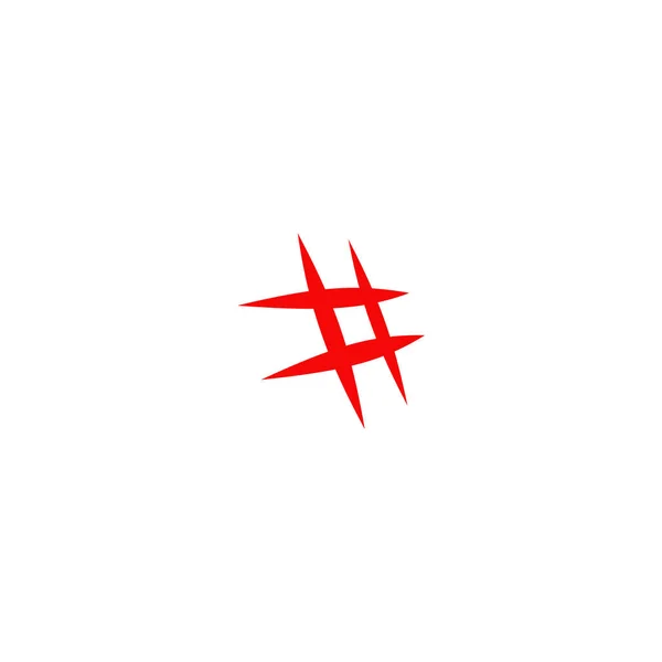 Hashtag icono logotipo diseño vector plantilla — Vector de stock