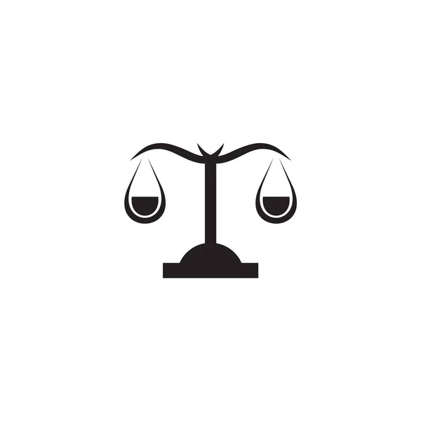 Justice law icon logo design with using scale illustration — Stock Vector