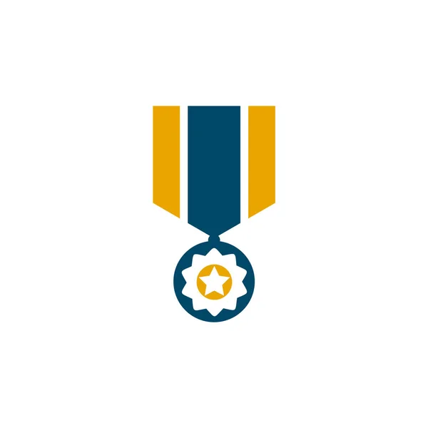 Medaillensymbol Logo Design Vektor-Vorlage — Stockvektor