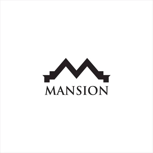 Modelo de vetor de design de logotipo de mansão —  Vetores de Stock