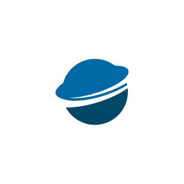 Gezegen simgesi logo tasarım vektör şablonu